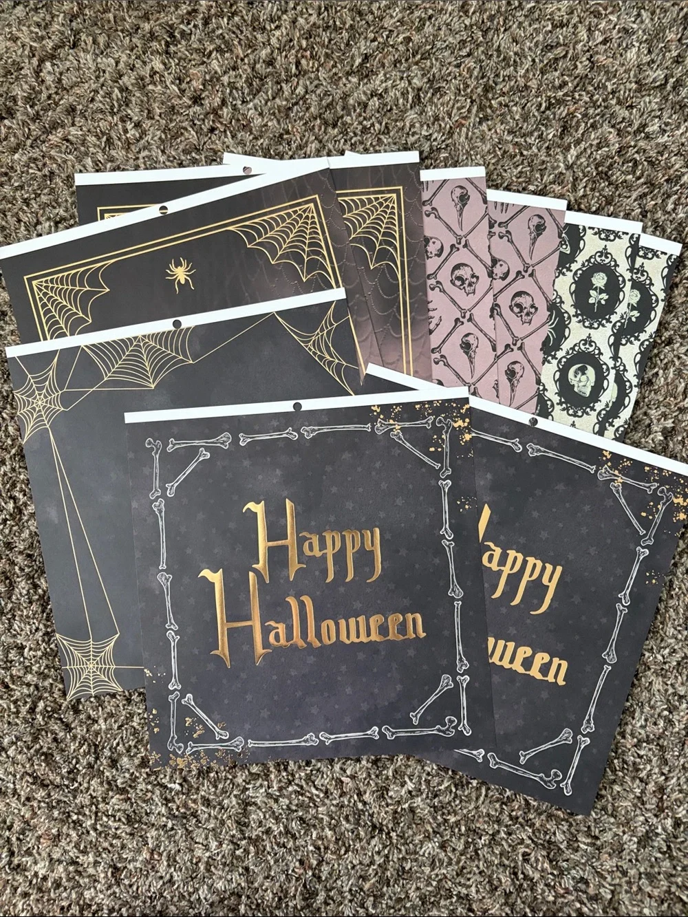 Halloween Scrapbook Mixed Lot Crafts, Stamps  Paper Stickers Bags Washi Tape